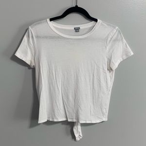 Aerie Cropped Tie Back Tee
